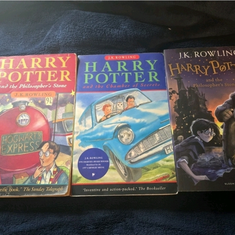 3 Harry Potter Paperback Novel Books  By J.K. Rowling